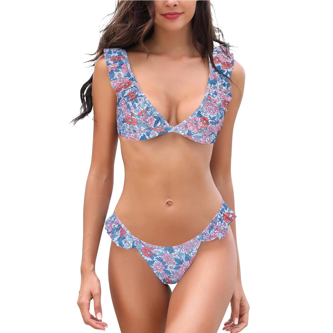 SHEKINI Trenza para Mujer Bañador de Dos Piezas Lindo Bikini para Bandeau — view 13