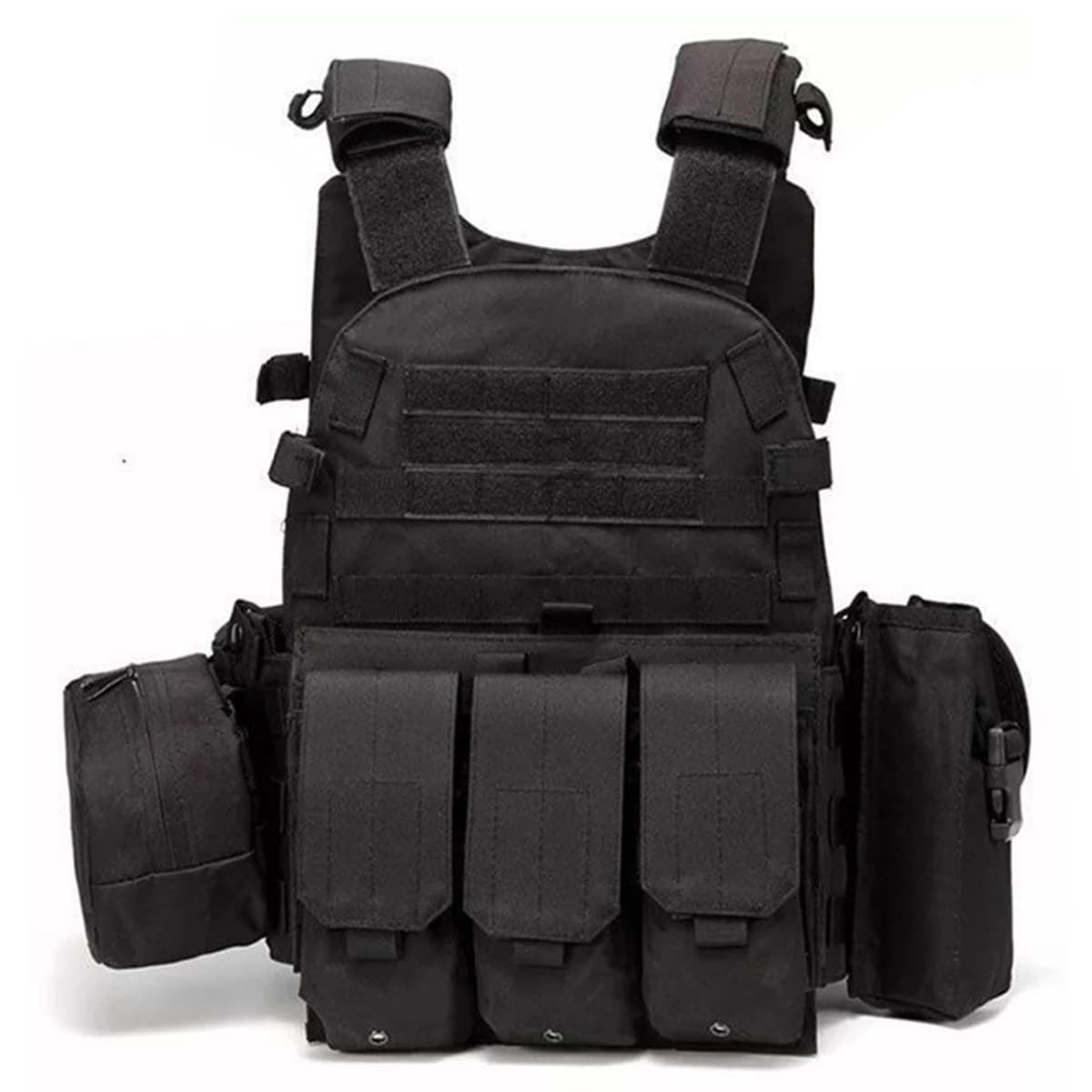 Chaleco Airsoft, portador de placa Molle multifuncional, Paintball transpirable ajustable para entrenamiento de guardias de seguridad, campo y exteriores
