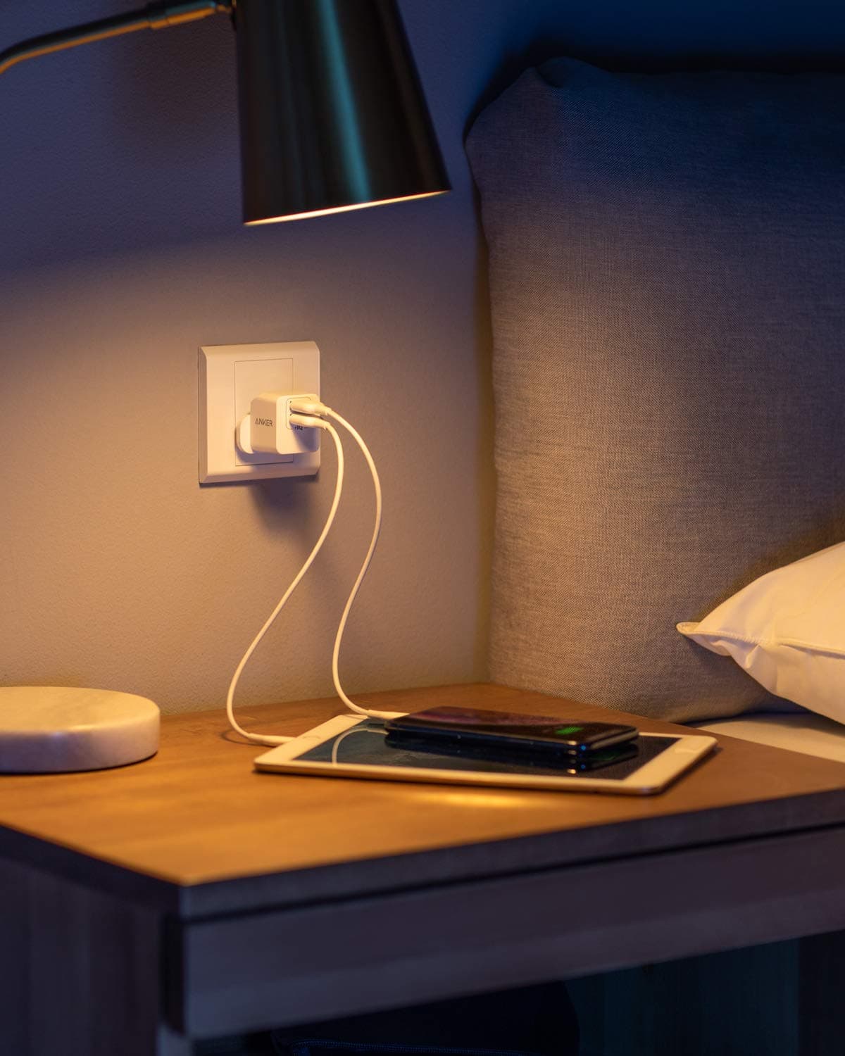 USB Plug, Anker PowerPort mini Dual Port USB Charger, Compact Wall Charger Cube, For iPhone 15/14/13/12/11 Pro Max, Galaxy S23/S22/Note20, HTC, LG, and More — view 6