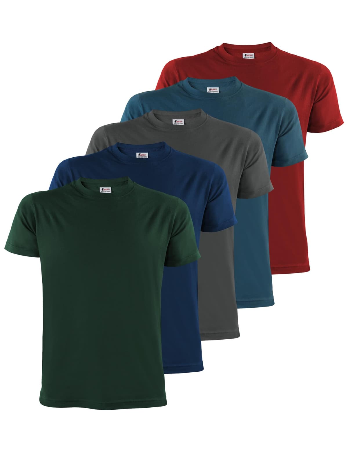 ALPIDEX T-Shirt Camisetas Hombre Pack de 5 Cuello Redondo 100% Algodón Unicolor Corta Shirt Men Camisa de Manga Casual S M L XL XXL 3XL 4XL 5XL — view 7