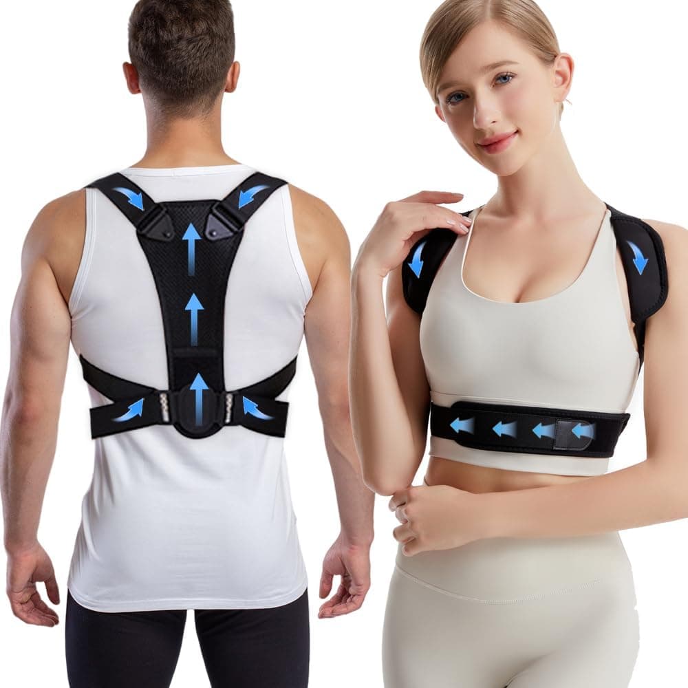 Prety Back Posture Corrector for Men and Women, Adjustable and Breathable Back Corrector – Ergonomic Support to Relieve Neck and Shoulder Pain, Invisible Back Corrector Design
