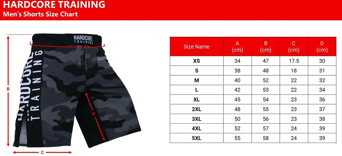 Hardcore Training Fight Shorts Hombre Pantalones Cortos MMA BJJ Boxeo Grappling Fitness No Gi — view 7
