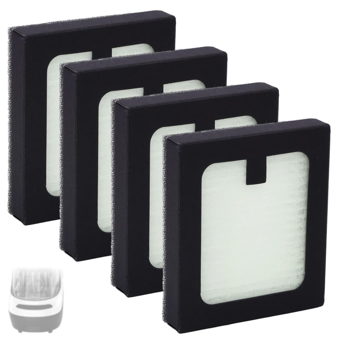 4pcs Filter Replacement Compatible with Baby Brezza Baby Bottle Washer Pro, 6.7x5.8x1.3cm/2.64x2.28x0.51in PP PET Bottle Cleaner Filtration Parts Accessories for Babybrezza