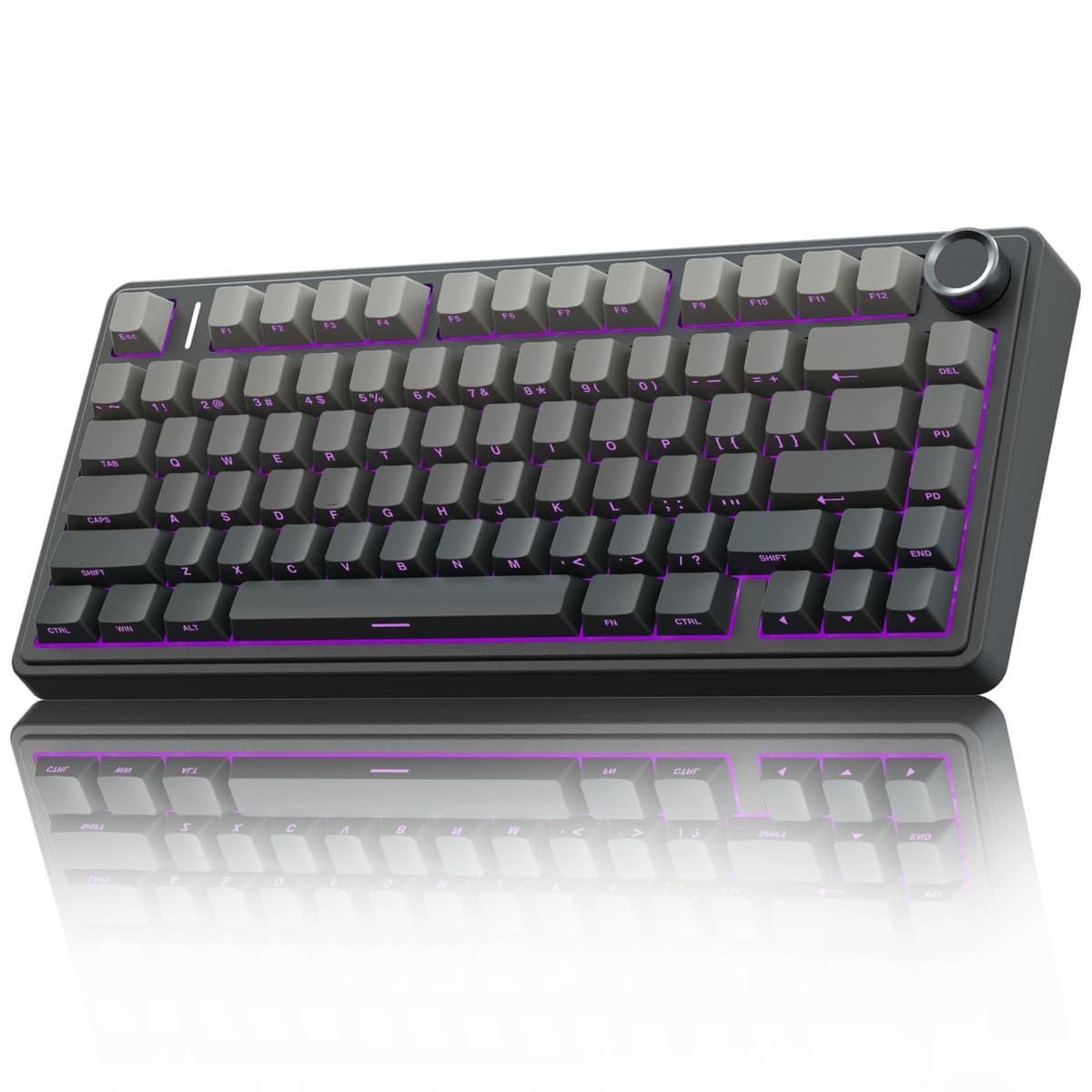 AULA F75 75% Wireless Mechanical Keyboard,2.4Ghz/Type-C/BT5.0 Gaming Keyboards,Advanced Structure,RGB Backlight,Hot Swappable Custom Keyboard for PC/Mac (Cool Black) — view 15