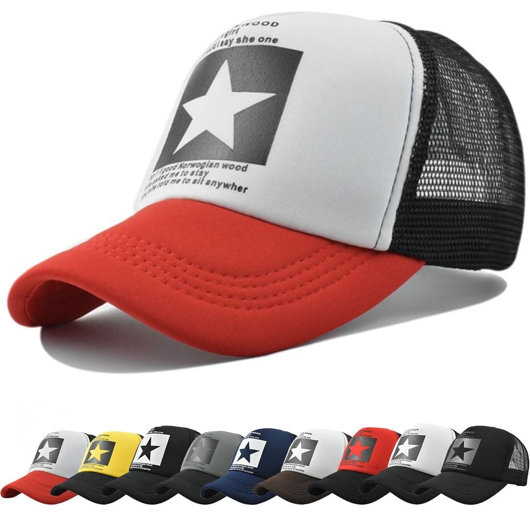 Gorras de Hombre Beisbol Pentagrama de Malla Respirable Gorra el Sol Moda Bordado Gorra Running Cierre de Hebilla Malla Ajustable Sombrero Verano Gorra Beisbol — view 11