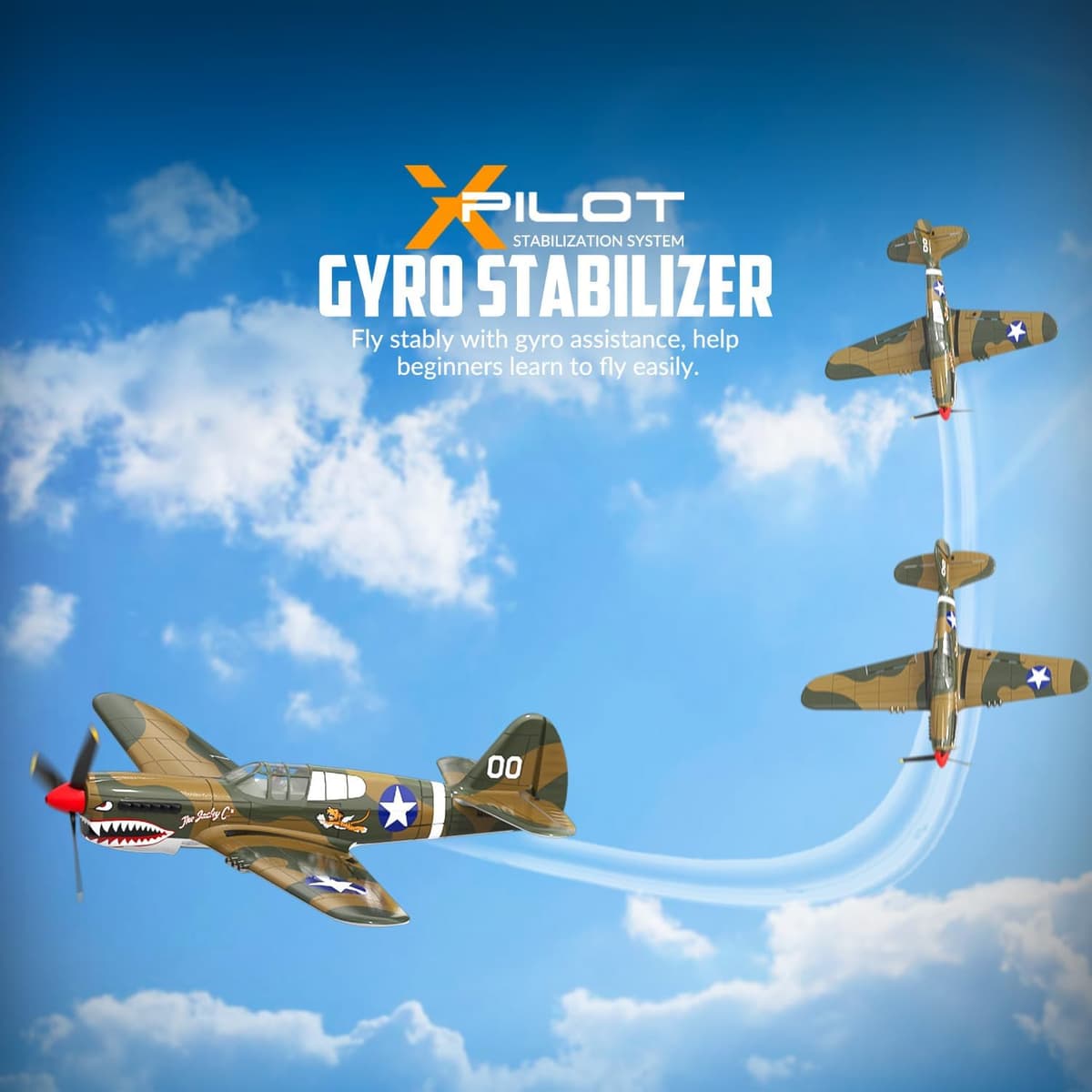 volantexrc Avión RC de 4 Canales Spitfire RC Fighter Toy, 2,4 GHz, estabilizador giroscópico de 6 Ejes, Planeador RTF con 2 baterías, Adecuado para Adultos, niños, Principiantes para Volar — view 2