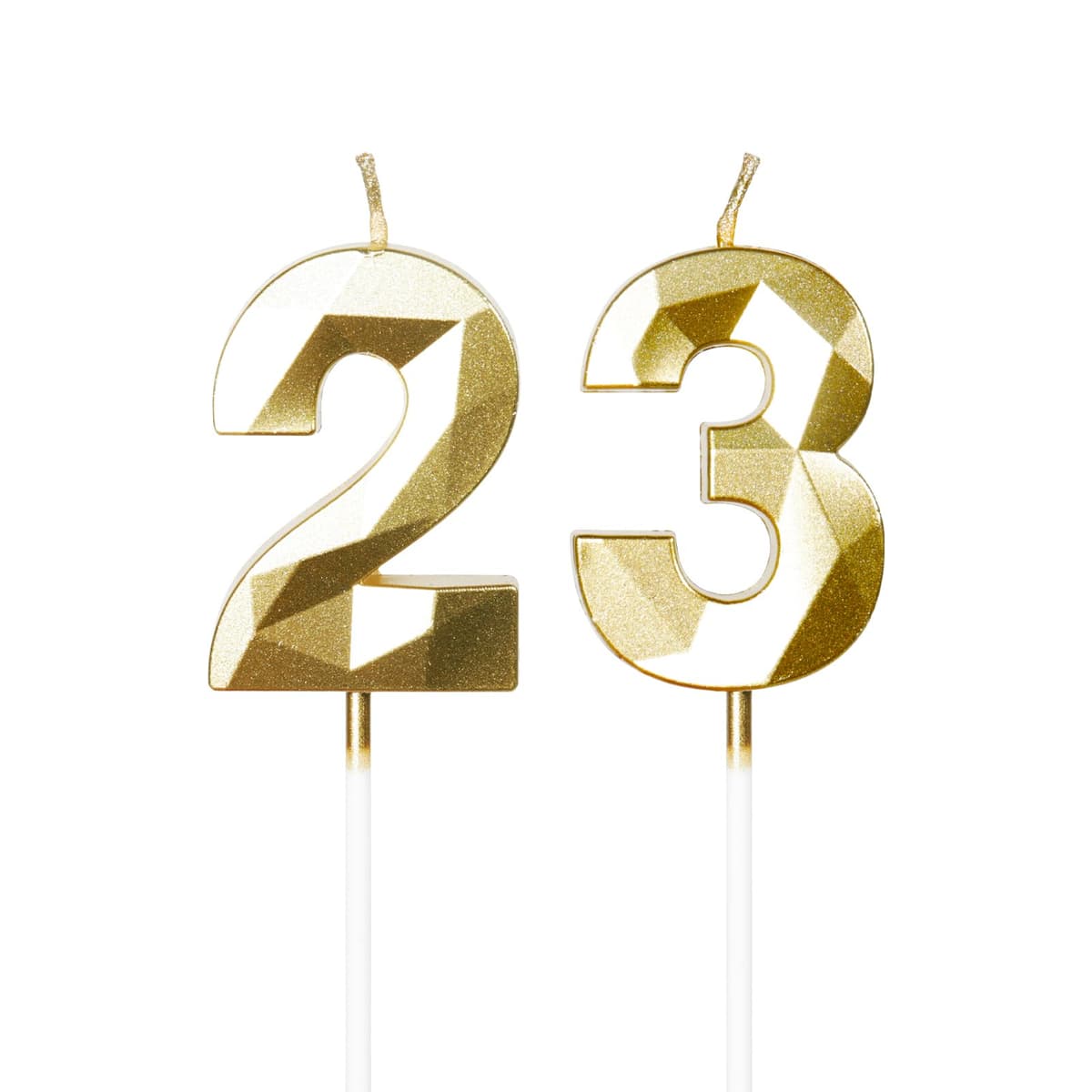 Yiran 50th Birthday Candles, Gold Number 50 Happy Birthday Candles, Cake Topper Decorations for Birthday Party, Wedding Anniversary Celebration Supply — view 102