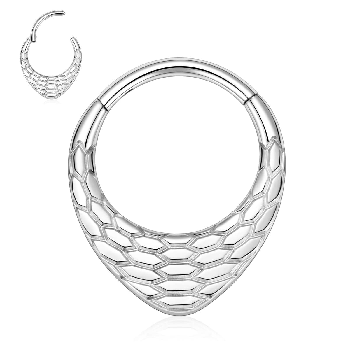 hengkaixuan Teardrop Daith Earrings Septum Jewellery Nose Hoop Ring Surgical Steel Daith Rook Tragus Piercing Jewellery Septum Clicker Ring Small Hoop Earring — view 50
