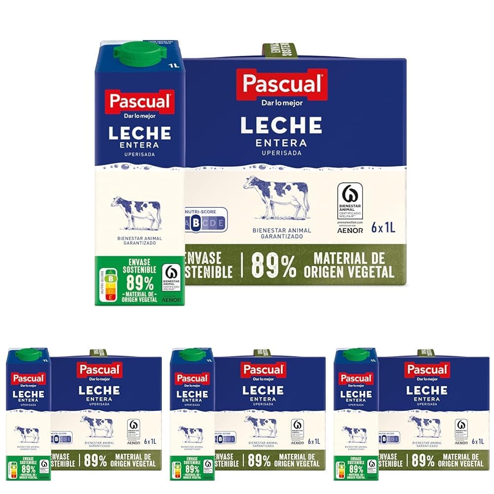 Leche Pascual - Leche Entera - Bienestar Animal - Pack 6 x 1L - Ideal para niños y adultos, Producto Natural y Saludable — view 12