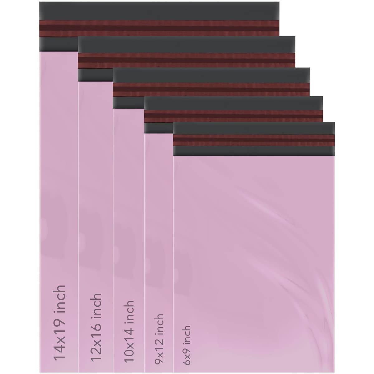 50 Mixed Grey Mailing Poly Postal Self Seal Bags 5 Sizes 10 from Each iSOUL Small to Large Postage Packaging Assorted Mailers Posting Shipping Post Parcels Package Bags (Grey, 5 Size 50) — view 26