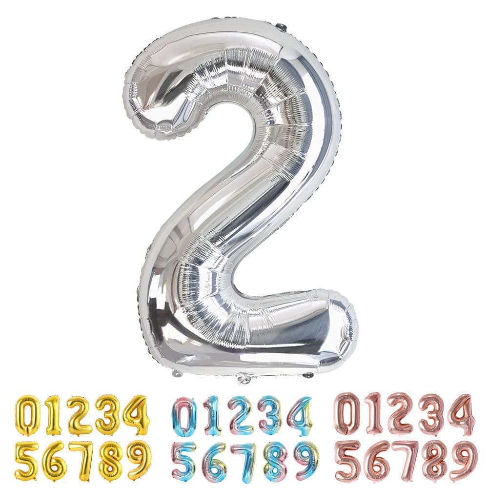 Foil Globo Número 5 Azul 40" (101cm), Inflable Helio o aire, Gigante Numeros 0-9, 10-19, 20-29, 30-100, Grande Globos Decoración para La Boda Aniversario y Cumpleaños Fiestas — view 576