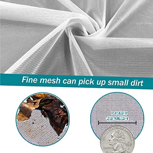 POOLWHALE Professional Pool Skimmer Net, Heavy Duty Swimming Leaf Rake Cleaning Tool with Deep Fine Nylon Mesh Net Bag - Fast Cleaning,Easy Scoop Edge,Debris Pickup Removal (No Pole) — view 4