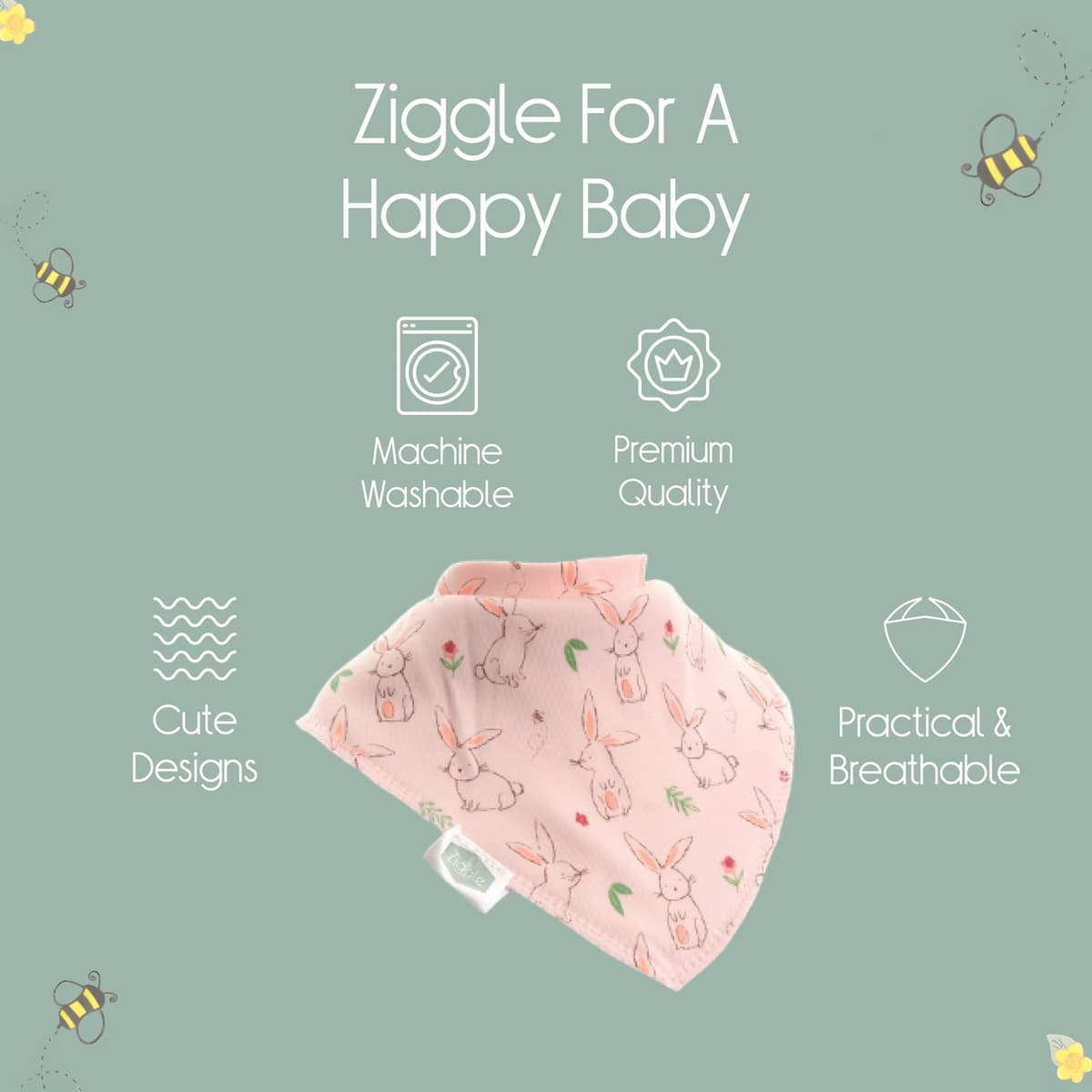 Bandana Dribble Bibs - Cotton Front Baby Bibs Newborn to 24 Months - Newborn Baby Gifts - Bibs For Comfortable Kids — view 35