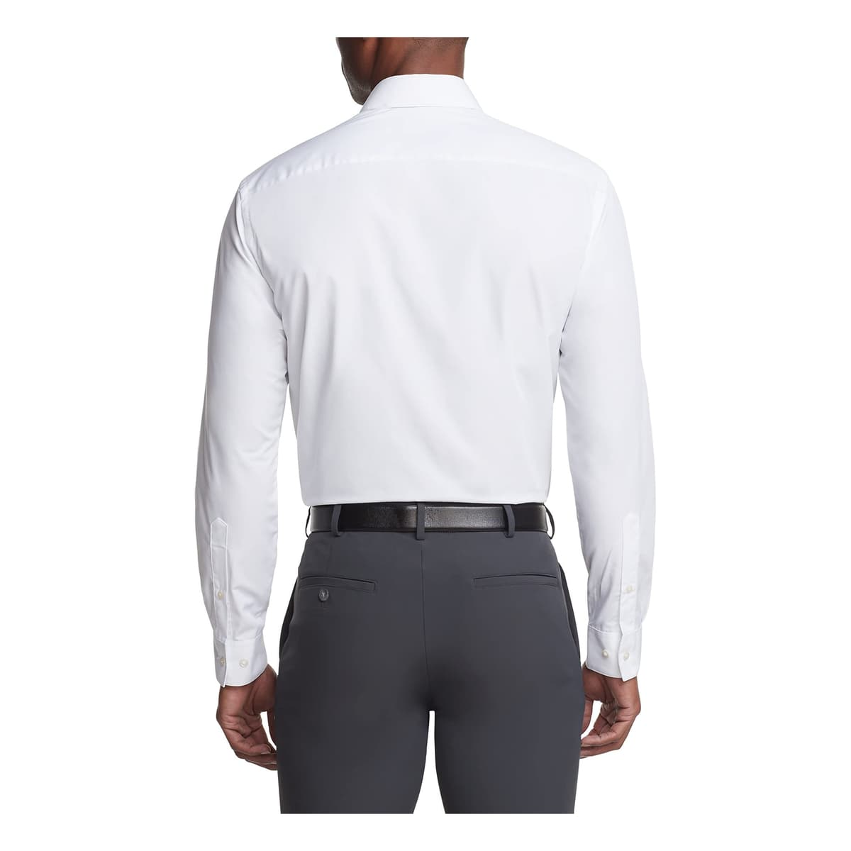 Van Heusen Mens Dress Shirt Regular Fit Poplin SolidDress Shirt — view 2