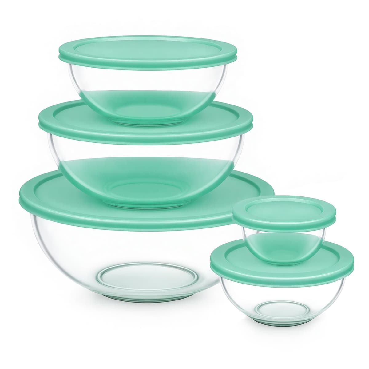 Vtopmart Set de 8 Unidades Recipientes de Cristal para Alimentos, Recipientes de Vidrio Hermeticos con Tapa, Reutilizables, Apilables, Apto Lavavajillas y Microondas,Libre de BPA — view 12