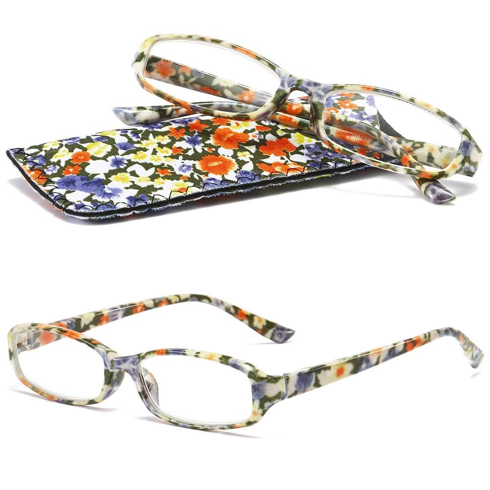 VEVESMUNDO Gafas de Lectura Mujer Hombre Compactas Portatiles Flores Anteojos Para Leer con Colores Bolsillo 1.0 1.25 1.5 1.75 2.0 2.25 2.5 2.75 3.0 3.5 4.0 — view 12