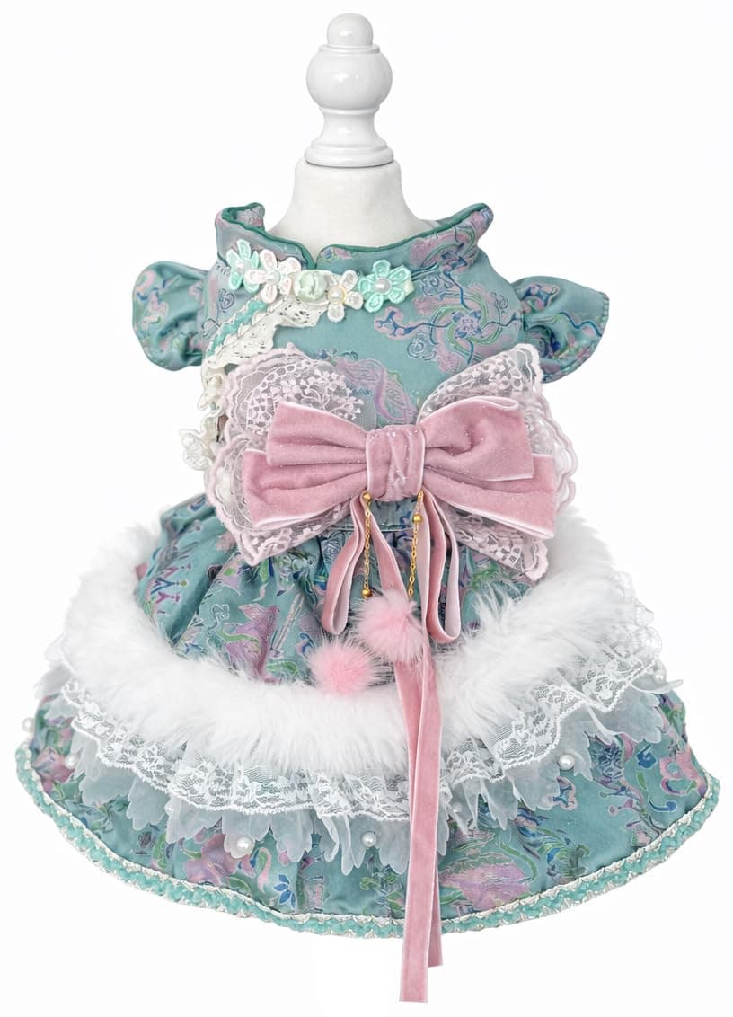 MaruPet Fashion Sweet Puppy Dog Chiffon Princess Dress for EXTRAL Small and Small Dog Pink S — view 27