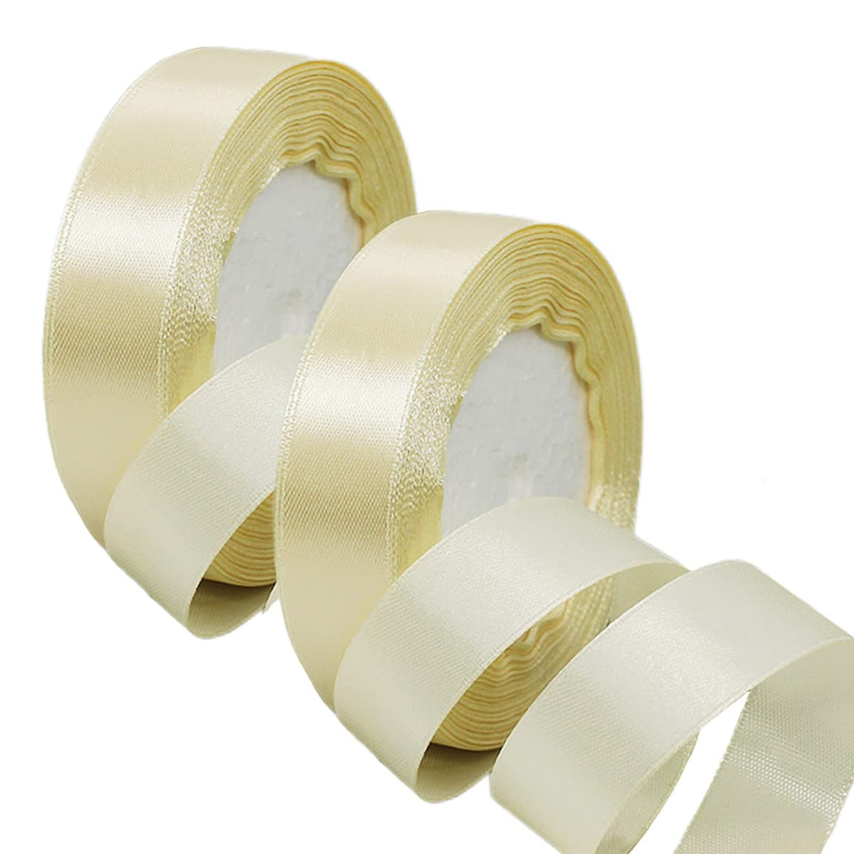 40mm Wide White Ribbon Thick Wedding Car Ribbon 22m, 1.5 inch Thick White Satin Ribbon for Gift Wrapping Wedding Car Christmas Birthday Cake Hair Bow Florist Bouquet Crafts Decorations — view 53
