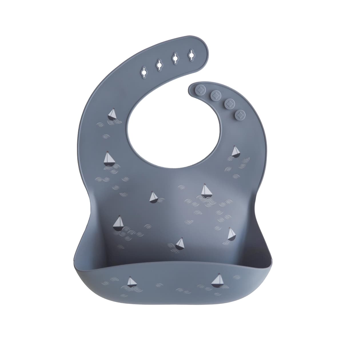 Mushie Baby Silicone Bib | Adjustable Fit Waterproof Bibs | Easy Wipe Baby Feeding Bibs | 4 Adjustable Sizes with Deep Front Pockets | 100% BPA and Phthalate Free — view 10