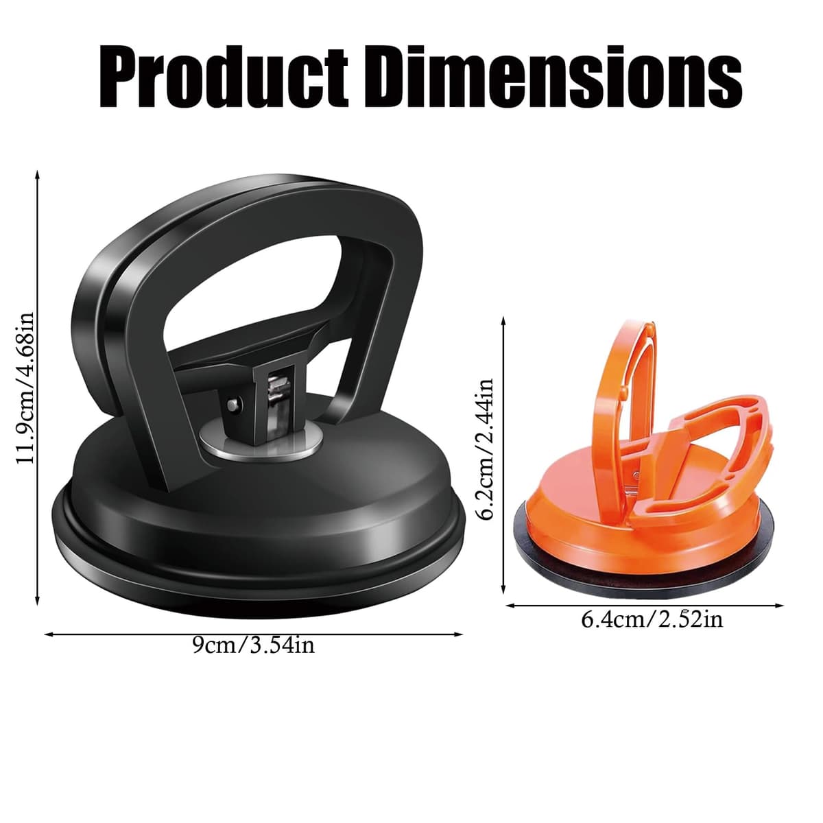 YcsRnn 3 Pack Car Dent Puller, Dent Removal Kit for Automotive Bodywork, DIY Dent Repair Tool with Suction Cups, Suitable for Smooth Surface Imperfections and Household Tasks — view 2