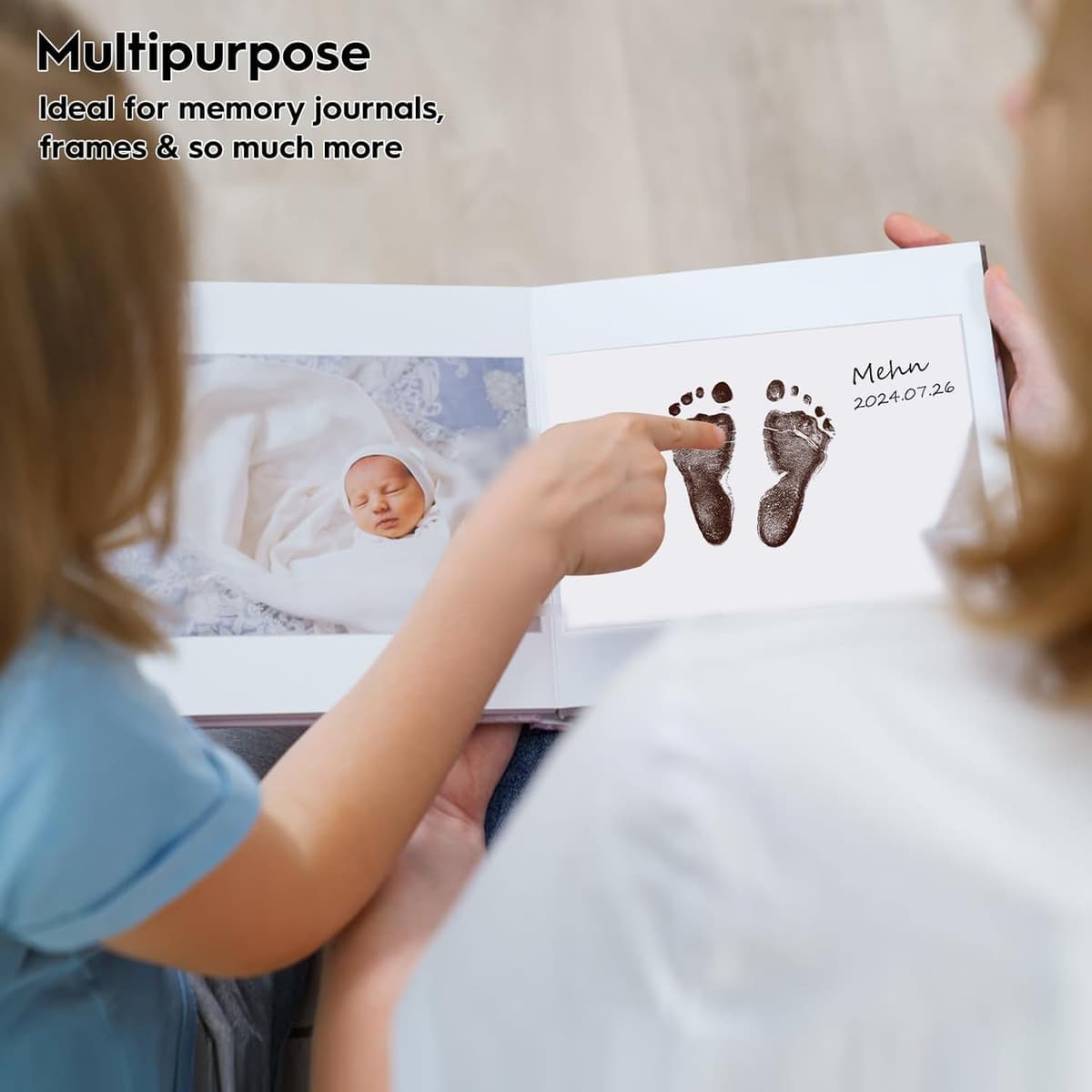 TATUNER Baby Hand and Footprint Kit Inkless - Mess Free Ink Pad, Paw Print Kit for Dogs and Cats, Safe Clean Touch Ink Pads for Newborn Handprints — view 40