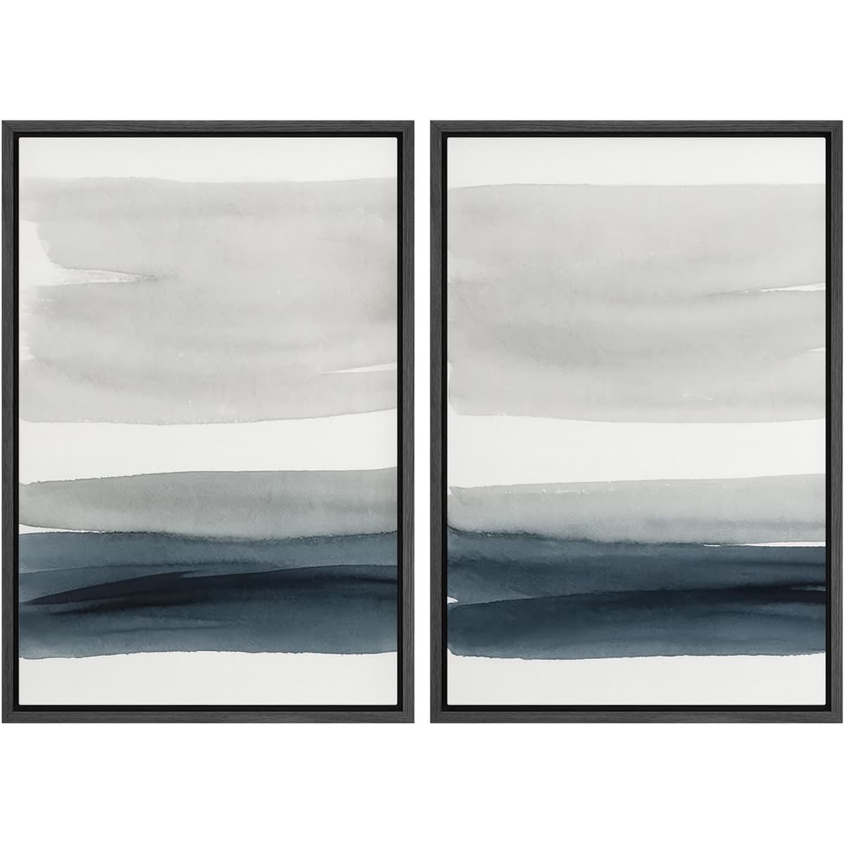 MUDECOR Framed Canvas Print Wall Art Set Watercolor Pastel Duotone Tan Landscape Abstract Shapes Illustrations Modern Art Decorative Contemporary for Living Room, Bedroom, Office - 24"x36"x2 Natural — view 80