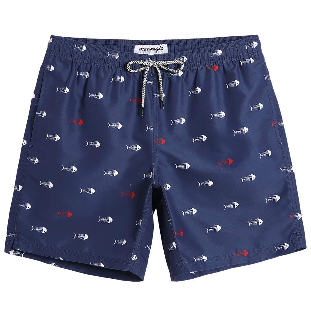 MAAMGIC 2 en 1 Bañador con Forro de Compresión con Cremallera Hombre Shorts de Baño Shorts de Playa Traje de Baño para Natación Secado Rápido para Vacaciones