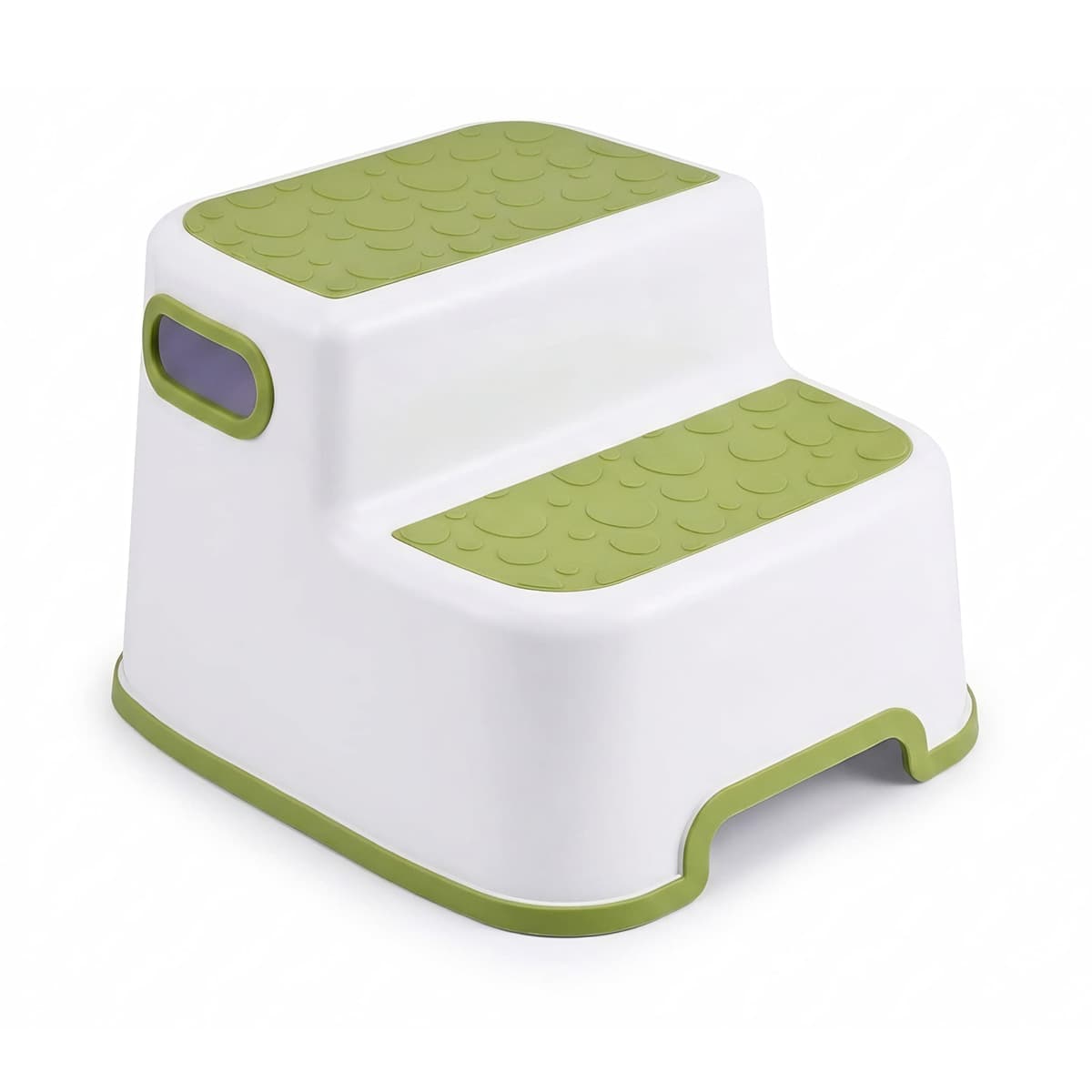 DIVCHI Double Step Stool for Kids Non-Slip Toddler Steps 2-Up Bathroom Stools with Carry Handles For Potty Training Bathroom & Kitchen Use (Pink) — view 2
