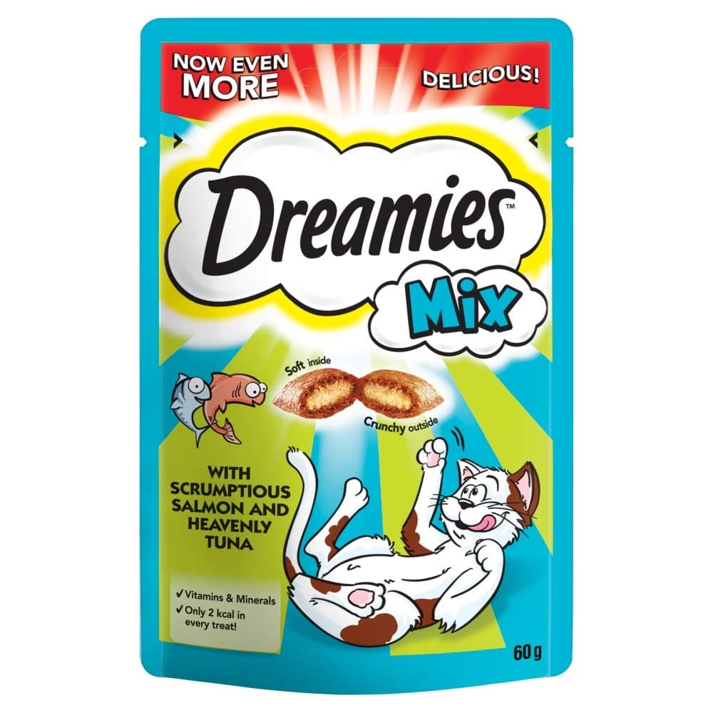 DREAMIES - Cat Treats - 12 x 60g - Multipack Biscuits - Variety Snack Box - 12 Pouches — view 14