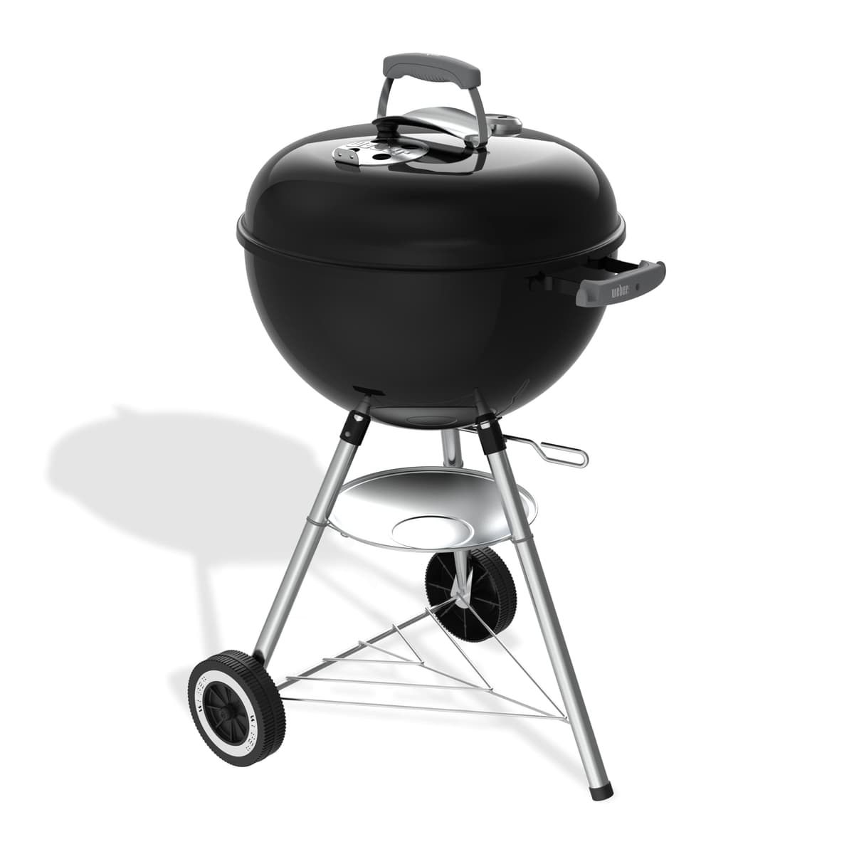 Weber Kettle Parrilla de carbón (versión 2026) / Soporte de Tres Patas con Ruedas, diseño Resistente al Calor y a la corrosión, Parrilla cromada de Tres Capas, Negro — view 3