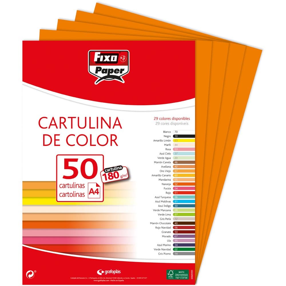 Fixo Paper 11110470 - Pack de 100 – Cartulina blanca A4, 180g — view 139
