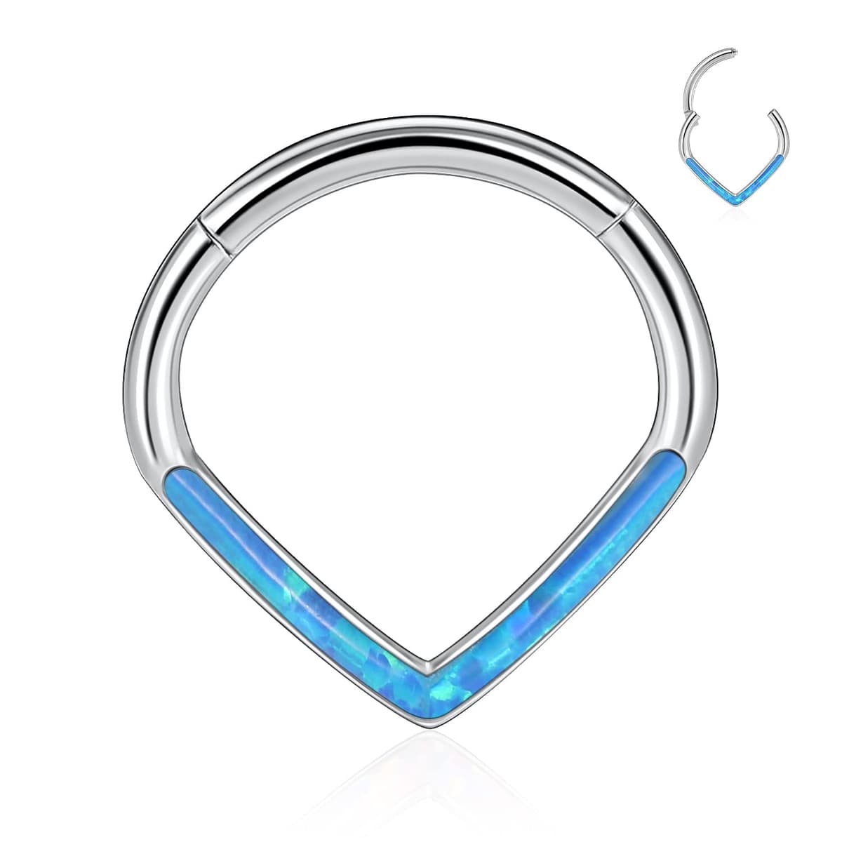 hengkaixuan Teardrop Daith Earrings Septum Jewellery Nose Hoop Ring Surgical Steel Daith Rook Tragus Piercing Jewellery Septum Clicker Ring Small Hoop Earring — view 17