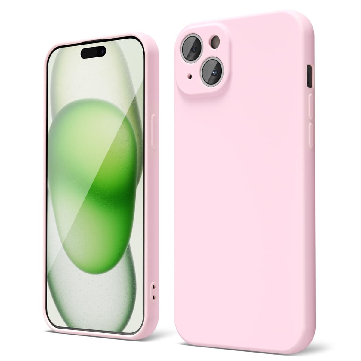 oakxco for iPhone 17 Pro Max Phone Case Liquid Silicone, Cute Thin Slim Grip Soft Rubber Gel for Women Men, Smooth Matte TPU Plain Solid Color Girly Simple Case with Camera Cover, Light Pink — view 1106