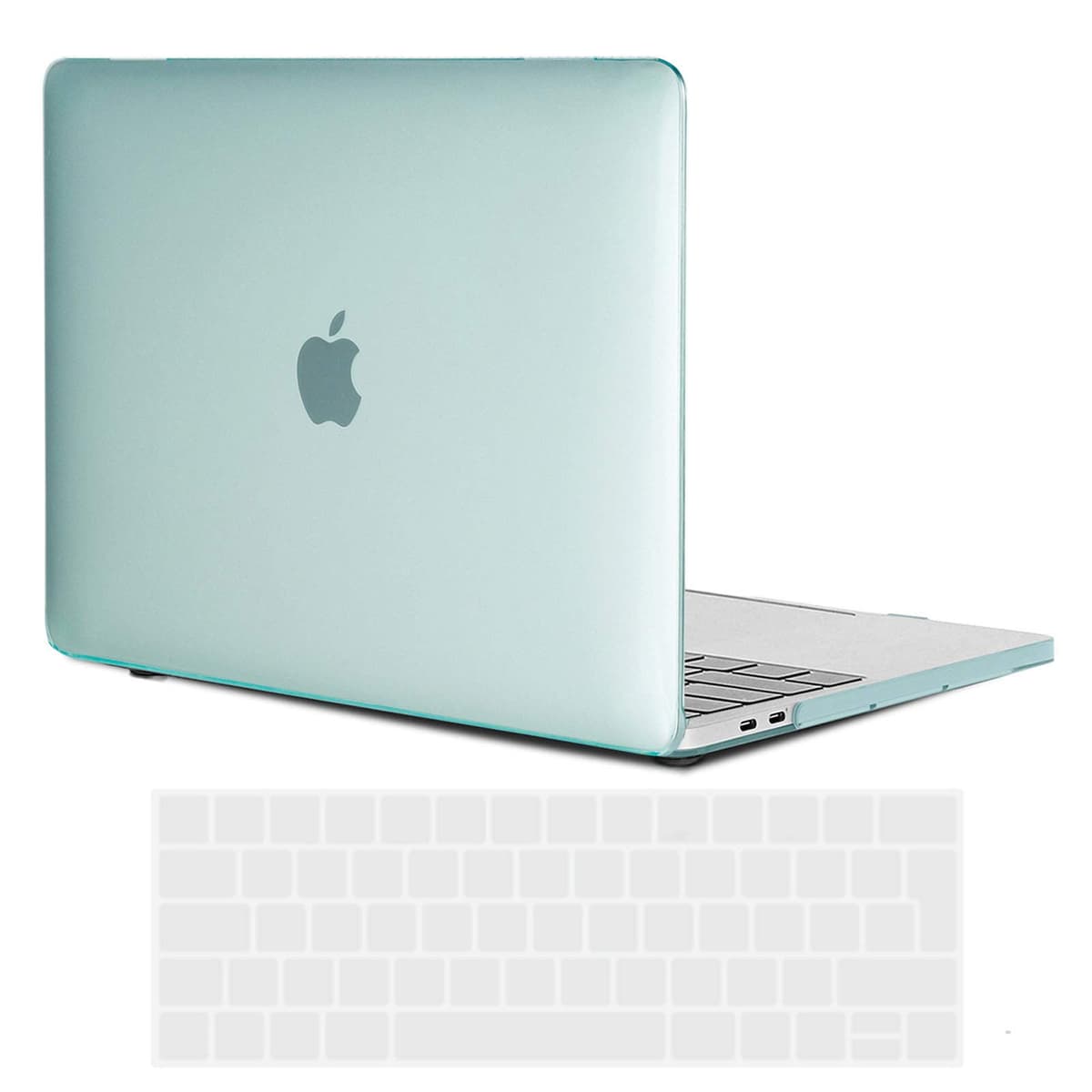 TECOOL Case compatible with MacBook Air M1 & MacBook Air 13 inch Retina 2020 2019 2018 (A2337 A2179 A1932), Plastic Snap On Hard Shell Cover & UK EU Keyboard Protector, Crystal Clear (Glossy) — view 79