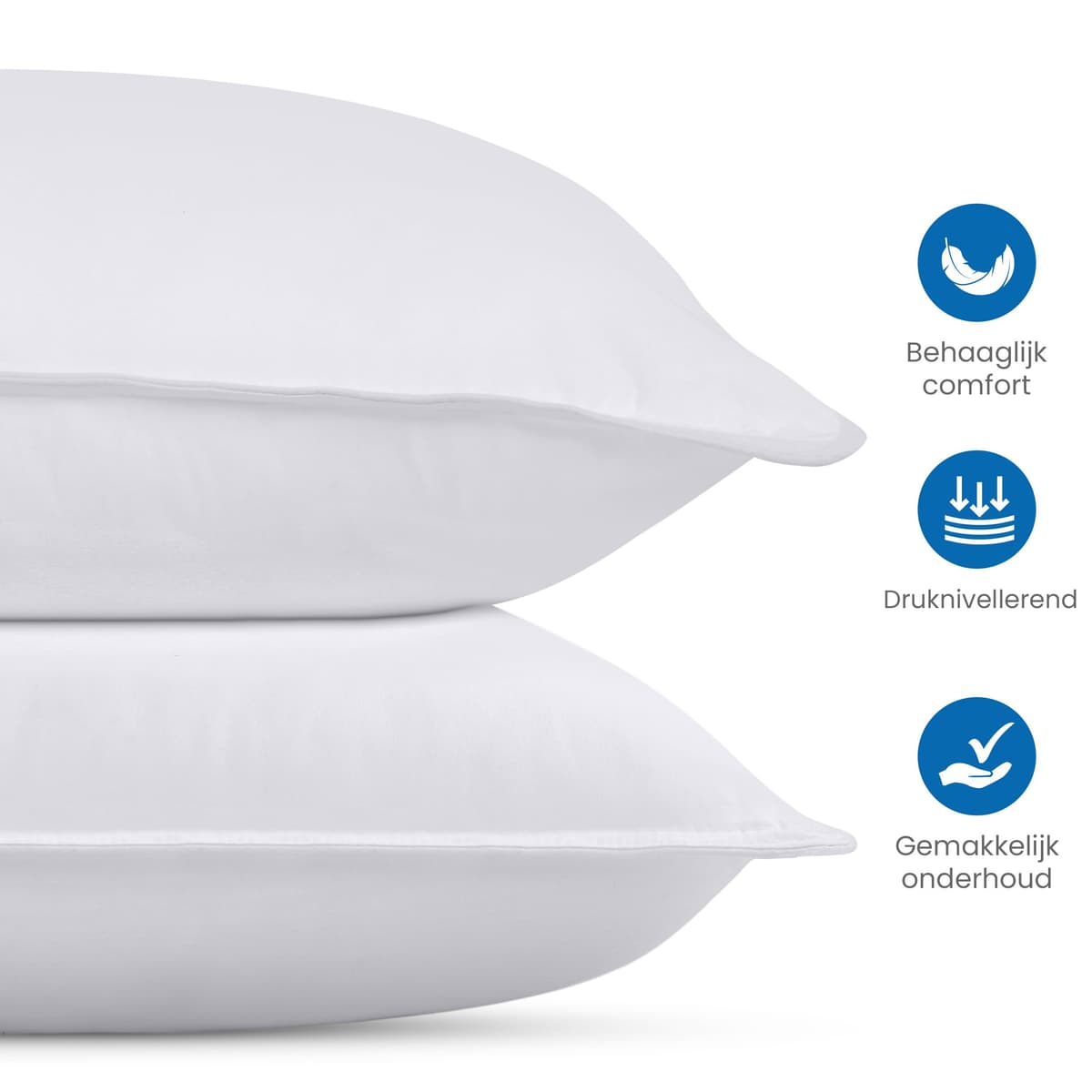 Utopia Bedding Almohadas (2 Unidades), 50 x 70 cm Almohadas de Primera, Fibra Hueca Virgen Siliconada, Almohadas Suave de Fácil Cuidado (Blanco) — view 7