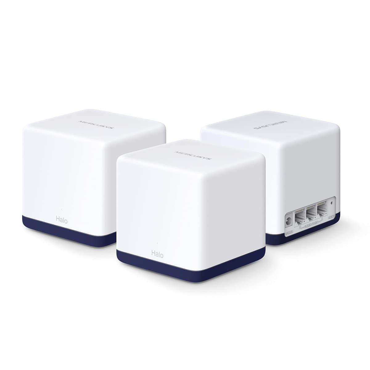 MERCUSYS Halo H50G(3-pack) AC1900 WiFi Extender Booster,Dual Band Mesh WiFi System,TP-Link Router,VPN Encryption WiFi Booster,APP Control,Guest Network,Gigabit Ports,Easy Setup,Parental Control — view 2