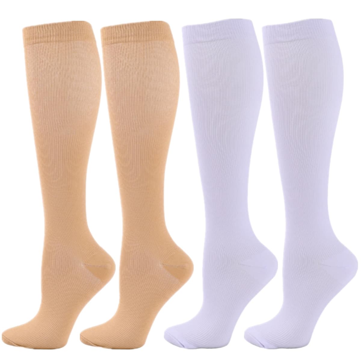 Compression Socks for Women Men, 2/3/4/6 Pairs 20-25mmHg Knee High Socks Compression Stockings for Sport, Athletic, Edema, Diabetic, Varicose Veins, Travel, Pregnancy, Nursing — view 12