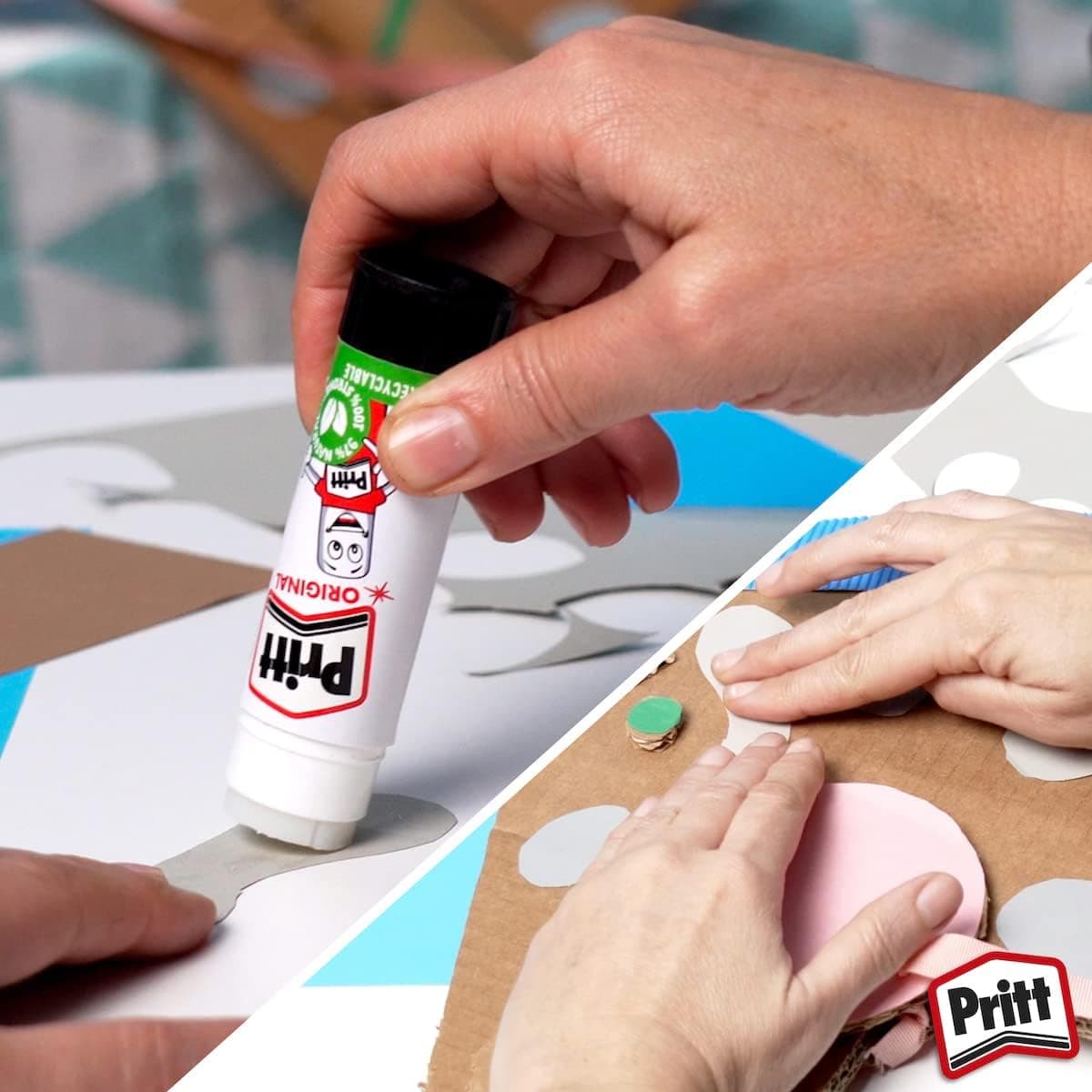 Pritt Glue Stick, Safe & Child-Friendly Craft Glue for Arts & Crafts Activities, Strong-Hold adhesive for School & Office Supplies, 22 g (Pack of 3) — view 5