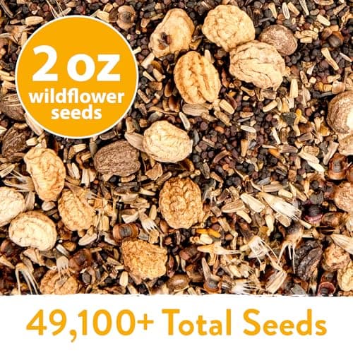HOME GROWN USA Native Wildflower Seeds Bulk Mix | 49,100+ Non-GMO Annual Flower Seed for Planting | 21 Varieties for Bee & Butterfly Garden Pack | 2 oz — view 4