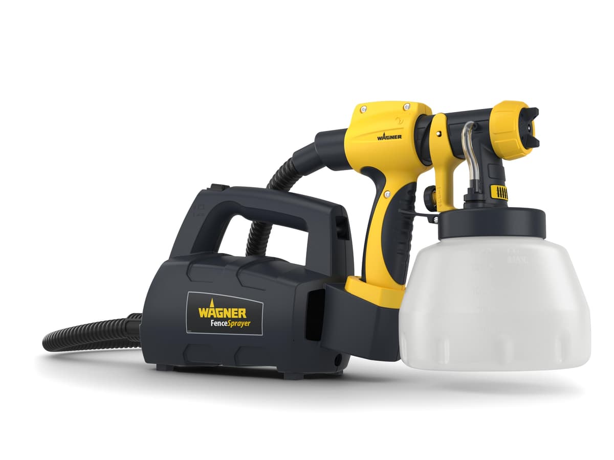 WAGNER Fence & Decking Paint Sprayer for Fences, Sheds, decking or Garden Furniture, Covers 5 m² in 9 min, 1400 ml Capacity, 460 W, 1.8 m Hose