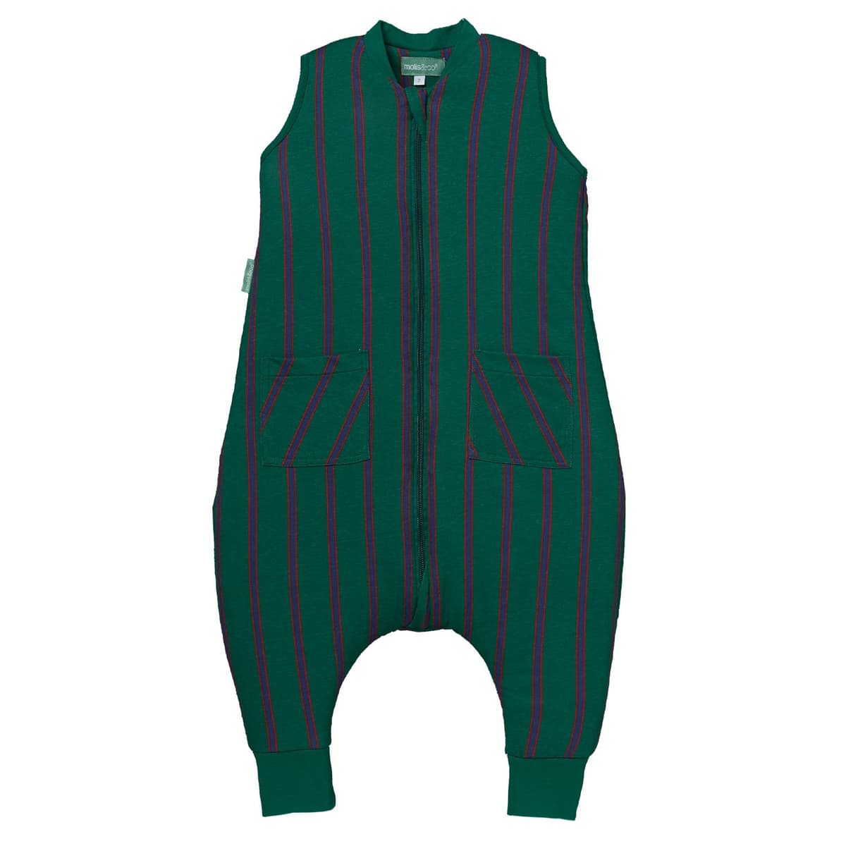 molis&co - Pijama Manta con Pies 2.5 TOG - 70 cm (1 año) - Ideal para Invierno - Suave y cálido - 100% algodón (Oeko-Tex 100) - Green Garden — view 10