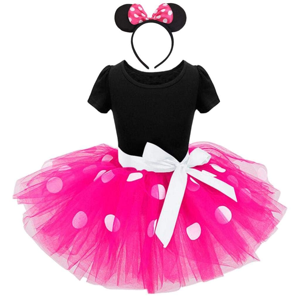 Lito Angels Disfraz Vestido de Princesa Ratona Mouse con Aro de Pelo Orejas de Ratón para Bebe Niñas Talla 18-24 meses, Lunares Rojo (Número de etiqueta 90) — view 12