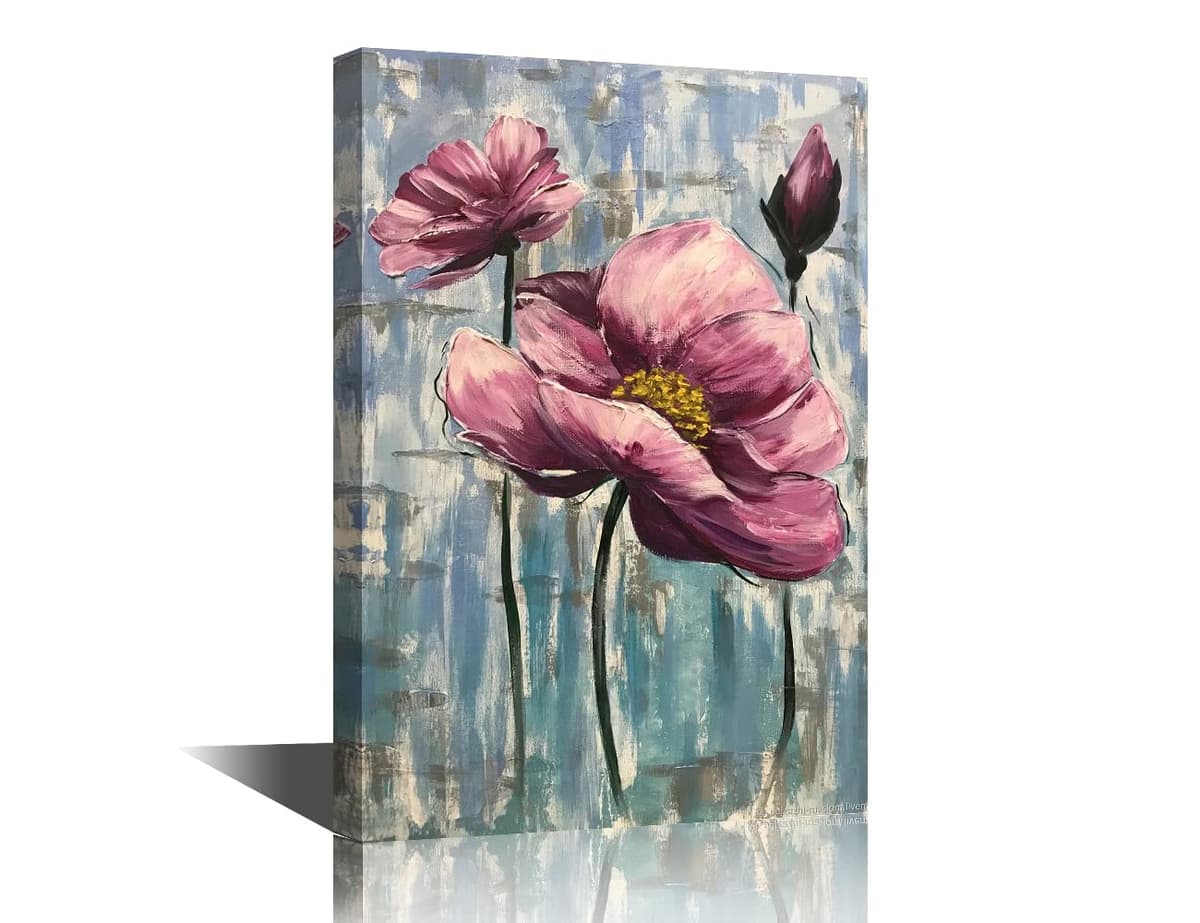 TISHIRON Rustic Yellow Sunflower in Vase Farmhouse Cottage Countryside 18"x12" Canvas Wall Art Prints Framed Picture Photo Painting Home Decor Ready to Hang — view 23