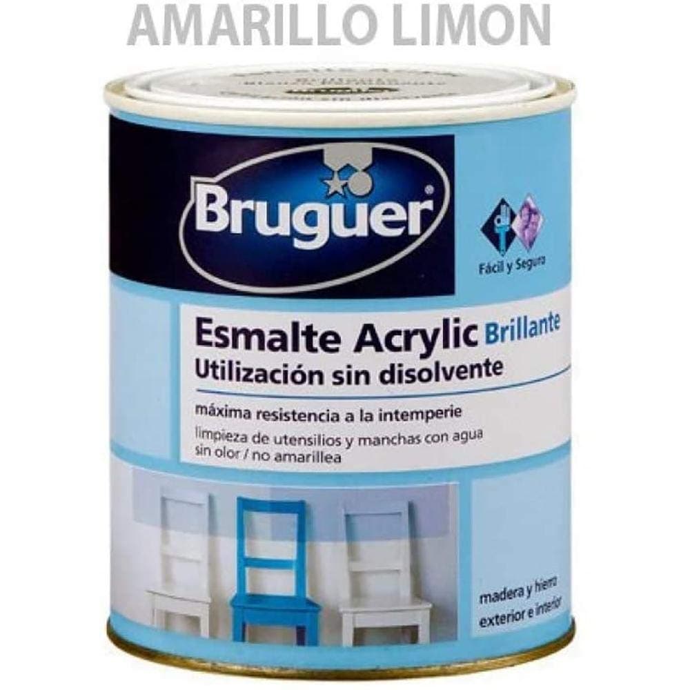 Bruguer Acrylic Multisuperficie Esmalte al agua Satinado - Pintura 750 mL, Blanco Permanente — view 53