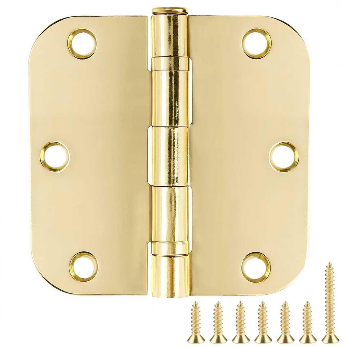 1 Pack Ball Bearing Door Hinges Matte Black 3.5 Inch 5/8" Radius Round Anti Squeak Interior 3-1/2"Flat Iron Bifold Standard Office Bedroom Indoor for Doors 3 ½" Hardware Home House Decor Accessories — view 23