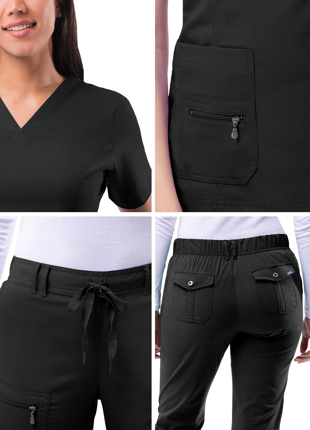 Adar Pro Breakthrough Plus Scrub Set for Women - Enhanced V-Neck Top & Multi Pocket Pants — view 5