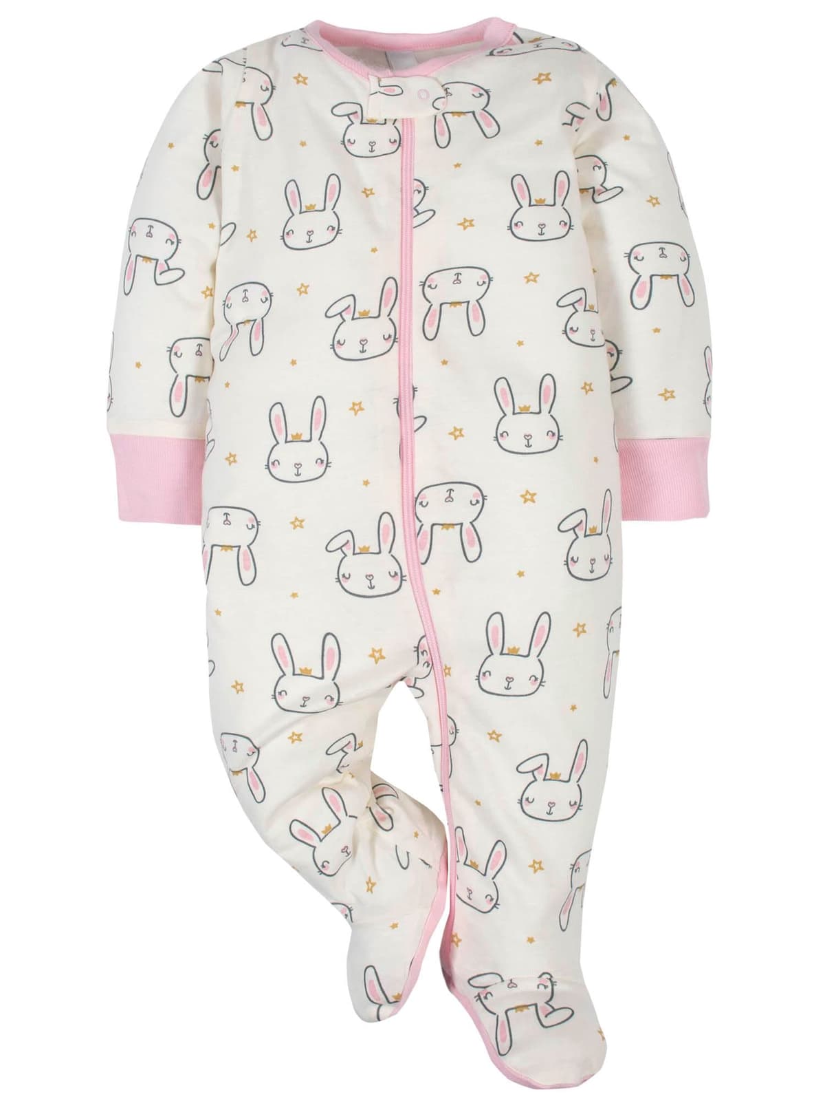Gerber Baby Girls 4 Pack Sleep 'N Play Footie Baby and Toddler Sleepers — view 3