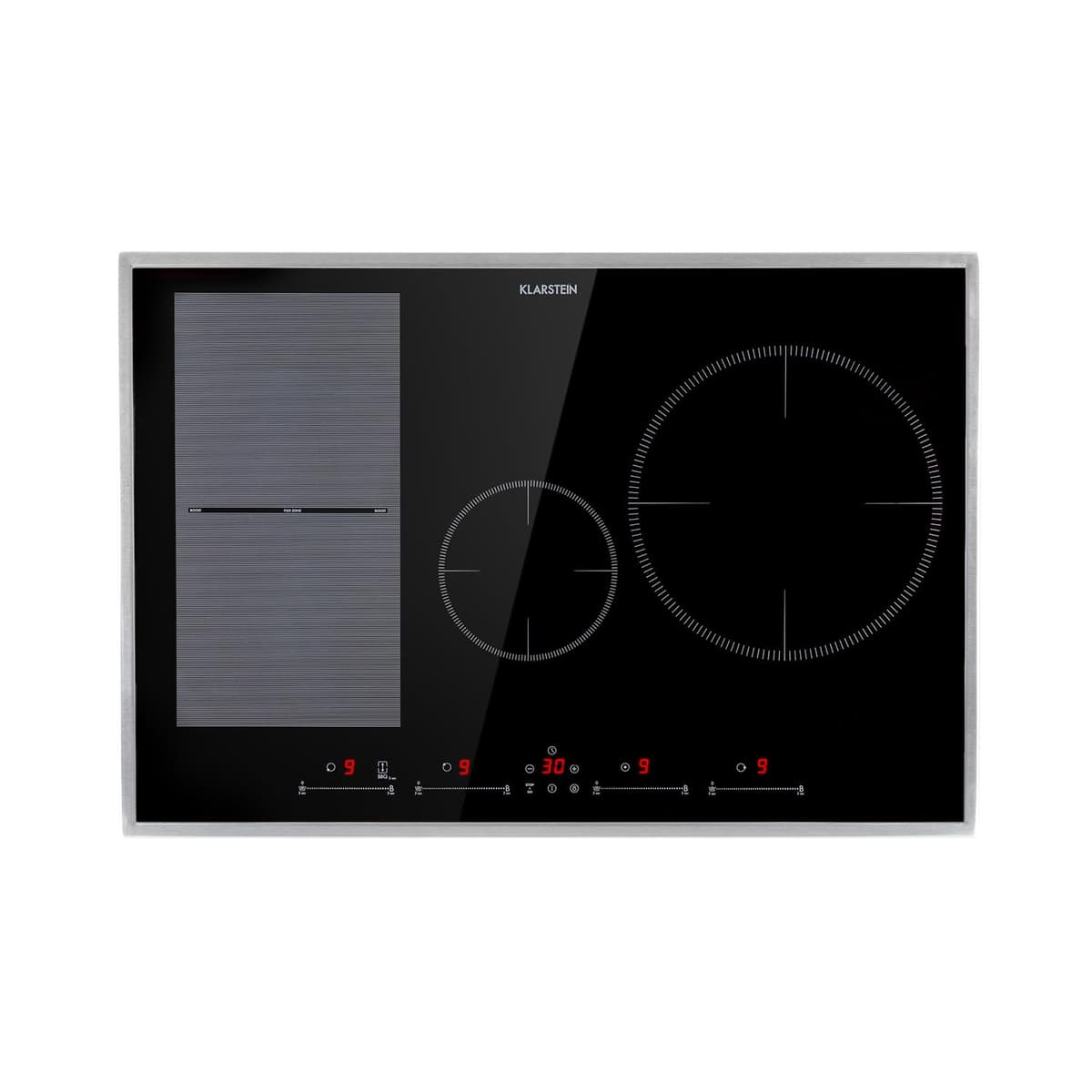Klarstein Induction Hob, 9300W Electric Hobs Induction Cooker, 5 Ring Electric Pan Hob, Built-In Table Top Cookers w/ 5 Hobs, Touch Control, Inductions Heater Cooktops, Hot Plates for Cooking — view 16