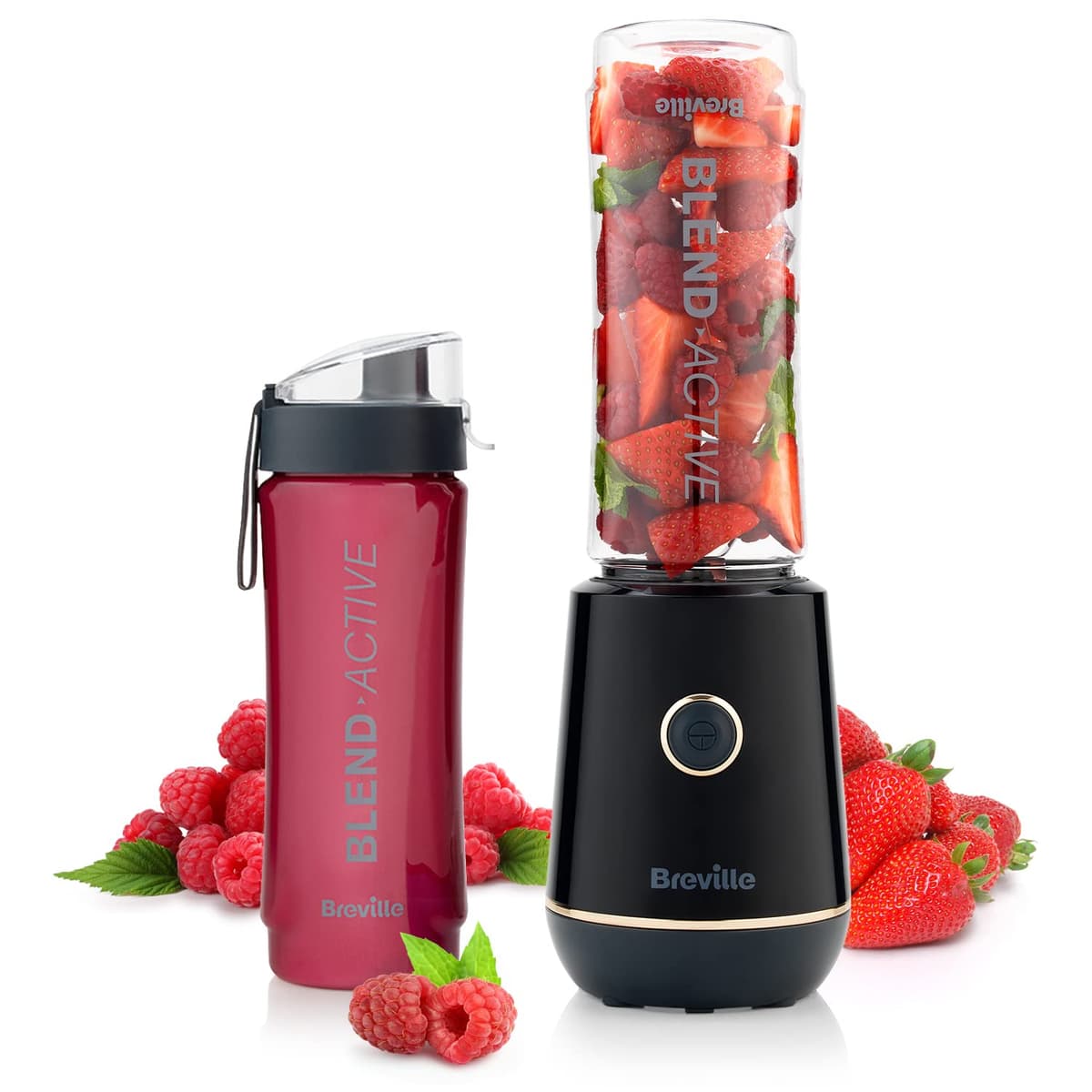 Breville Blend Active Personal Blender & Smoothie Maker | 350W | 2 Portable Blend Active Bottles (600ml) | Leak Proof Lids | White & Green [VBL246] — view 9