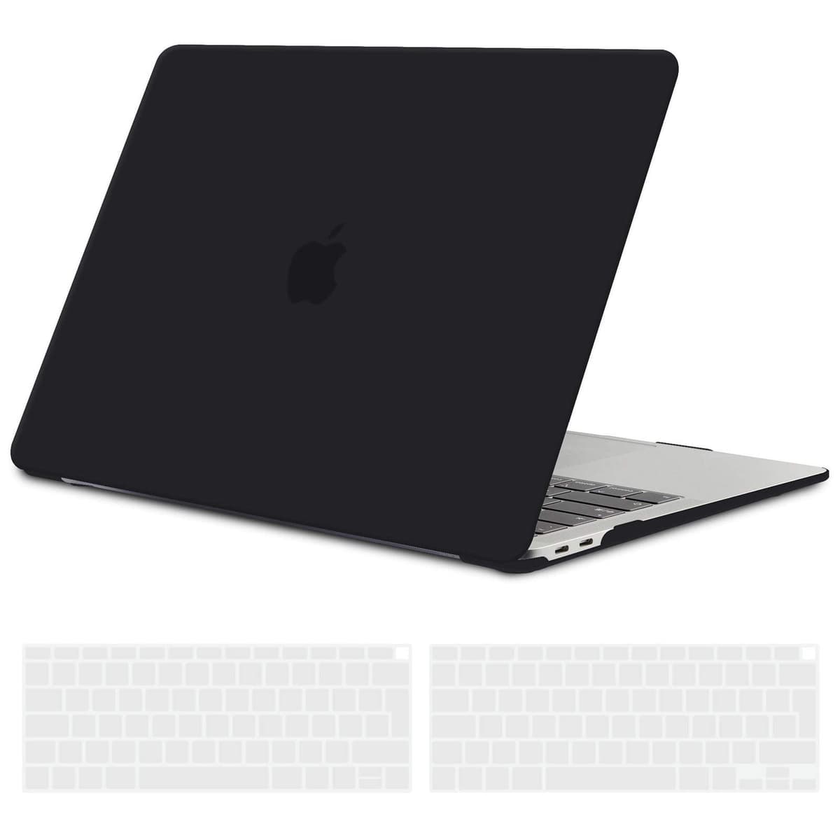 TECOOL Case compatible with MacBook Air M1 & MacBook Air 13 inch Retina 2020 2019 2018 (A2337 A2179 A1932), Plastic Snap On Hard Shell Cover & UK EU Keyboard Protector, Crystal Clear (Glossy) — view 48